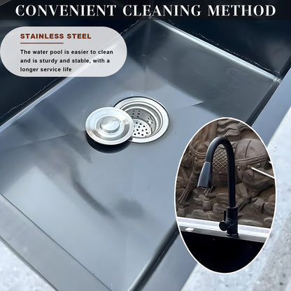 Aihm-Lon Aluminum Outdoor Kitchen Cabinet with Black Sink 43.31"-78.74"