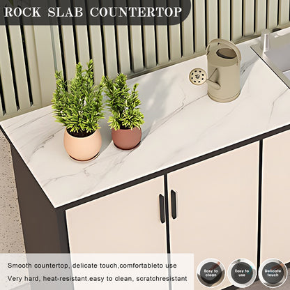 Aihm-Lon Outdoor Kitchen Cabinets with Sink Cabinet Storage 62.99"