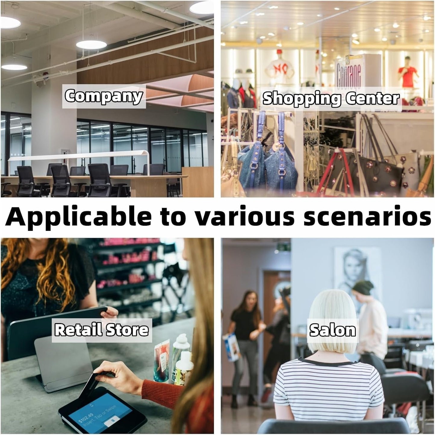 Aihm-Lon Reception Desk with Drawers for Office 64"-120"