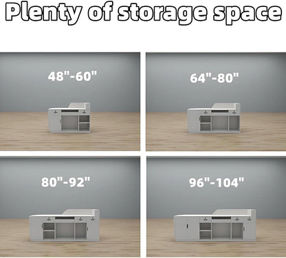 Aihm-Lon Reception Desk for Office or Retail Use Customizable Logo 64"-88"