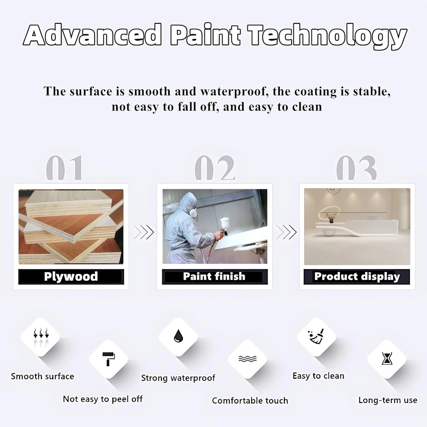 Aihm-Lon Reception Desk for Beauty Salon 72"-120"