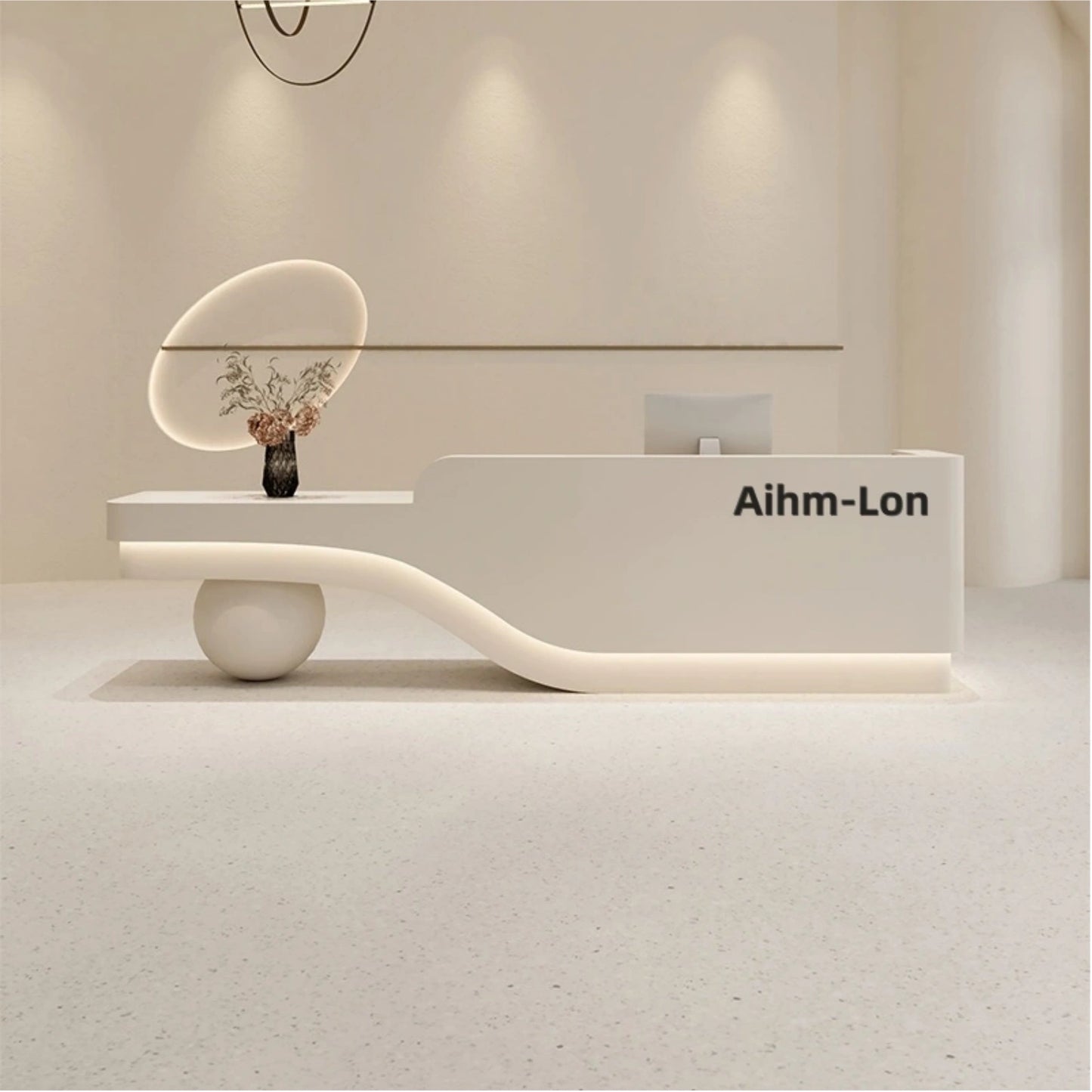 Aihm-Lon Reception Desk for Beauty Salon 72"-120"