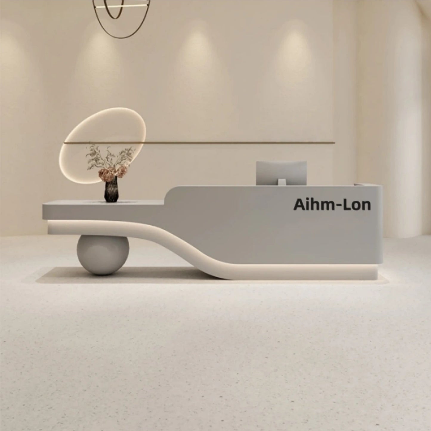 Aihm-Lon Reception Desk for Beauty Salon 72"-120"