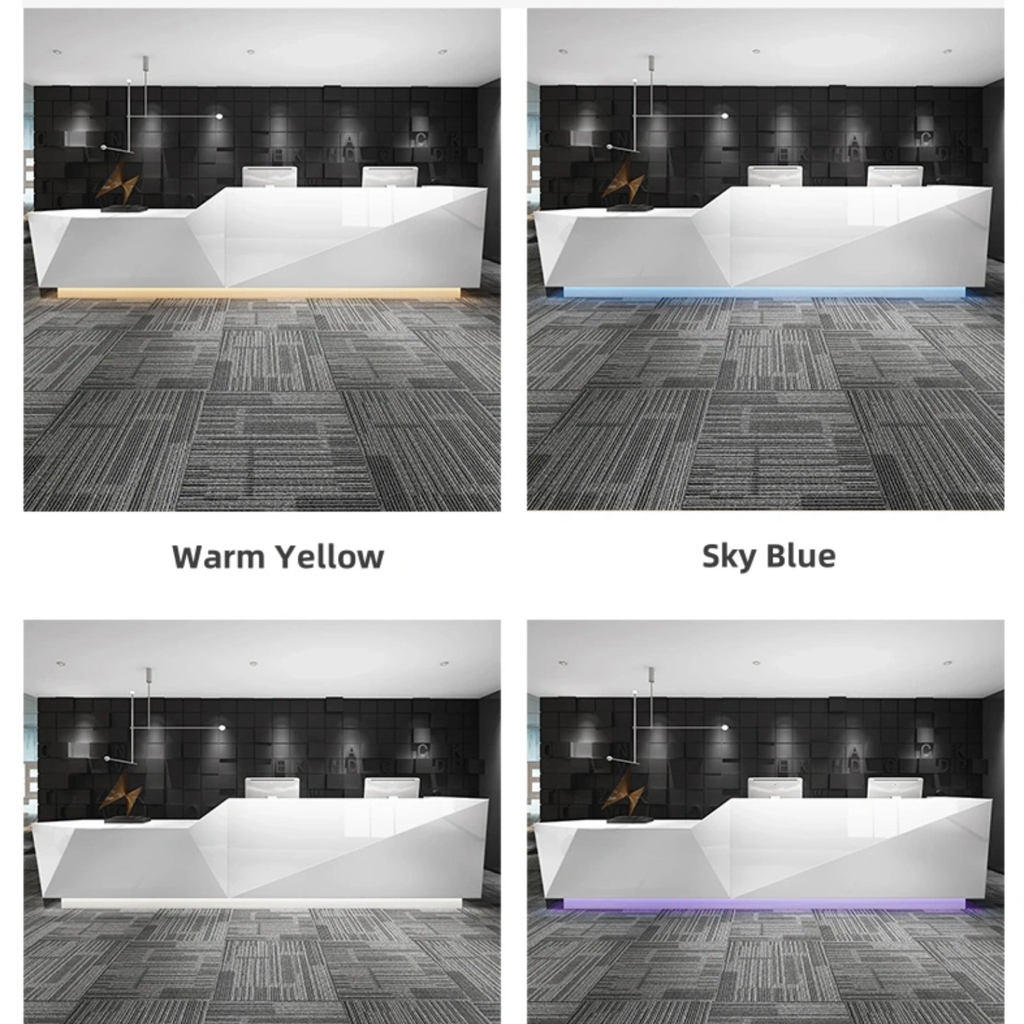 Aihm-Lon Front Desk Reception with Lighting 63"-118"