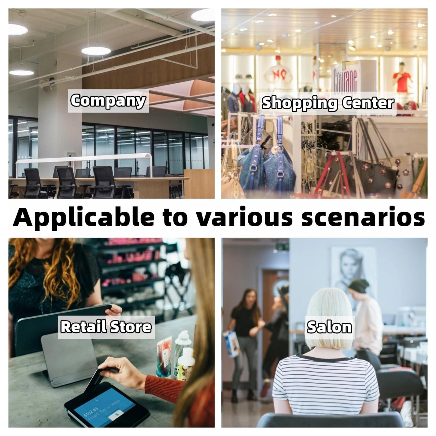 Aihm-Lon Front Desk Reception with Lighting 63"-118"