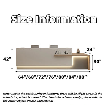 Aihm-Lon Reception Desk with Lighting for Office 64"-120"