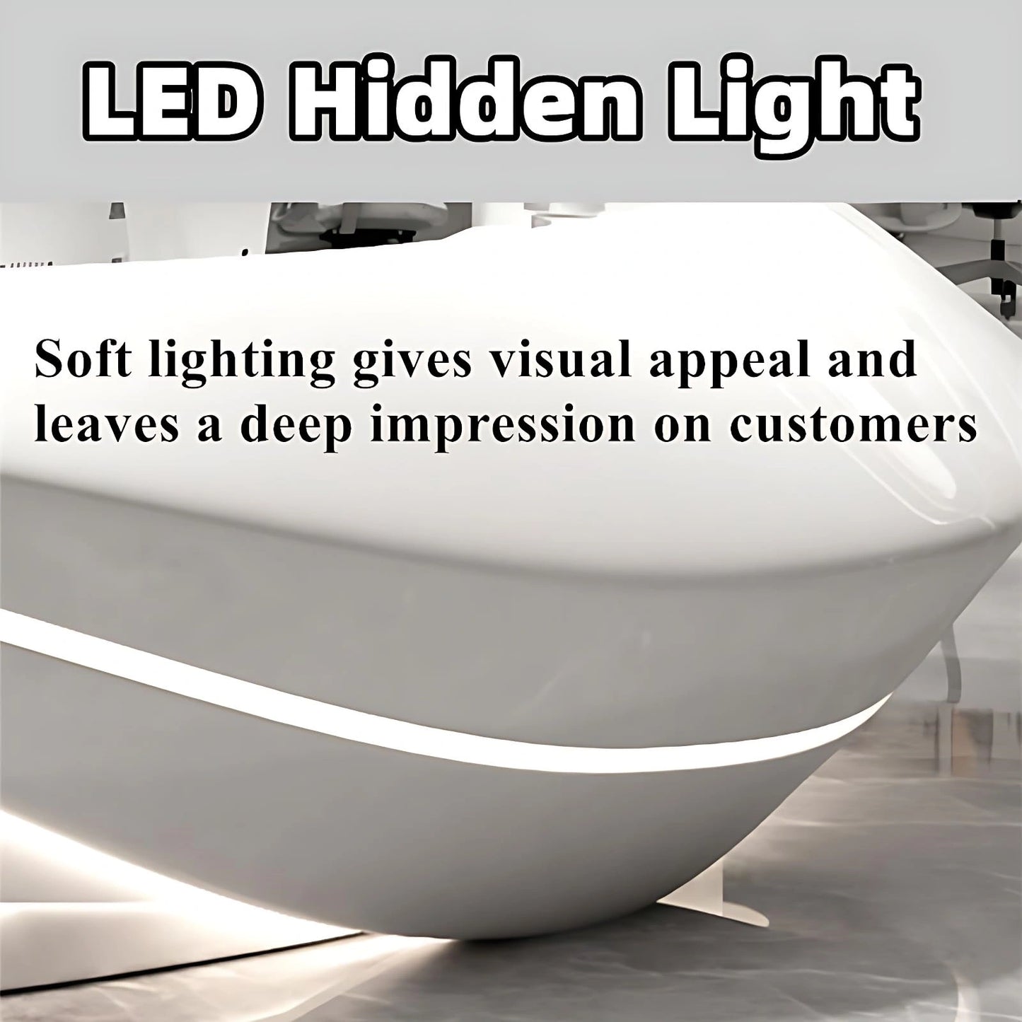 Aihm-Lon Stylish Front Reception Desk for Office 64"-120"