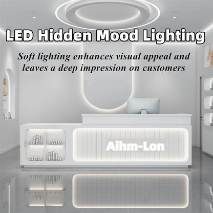 Aihm-Lon Reception Desk with Display Area 64"-88"