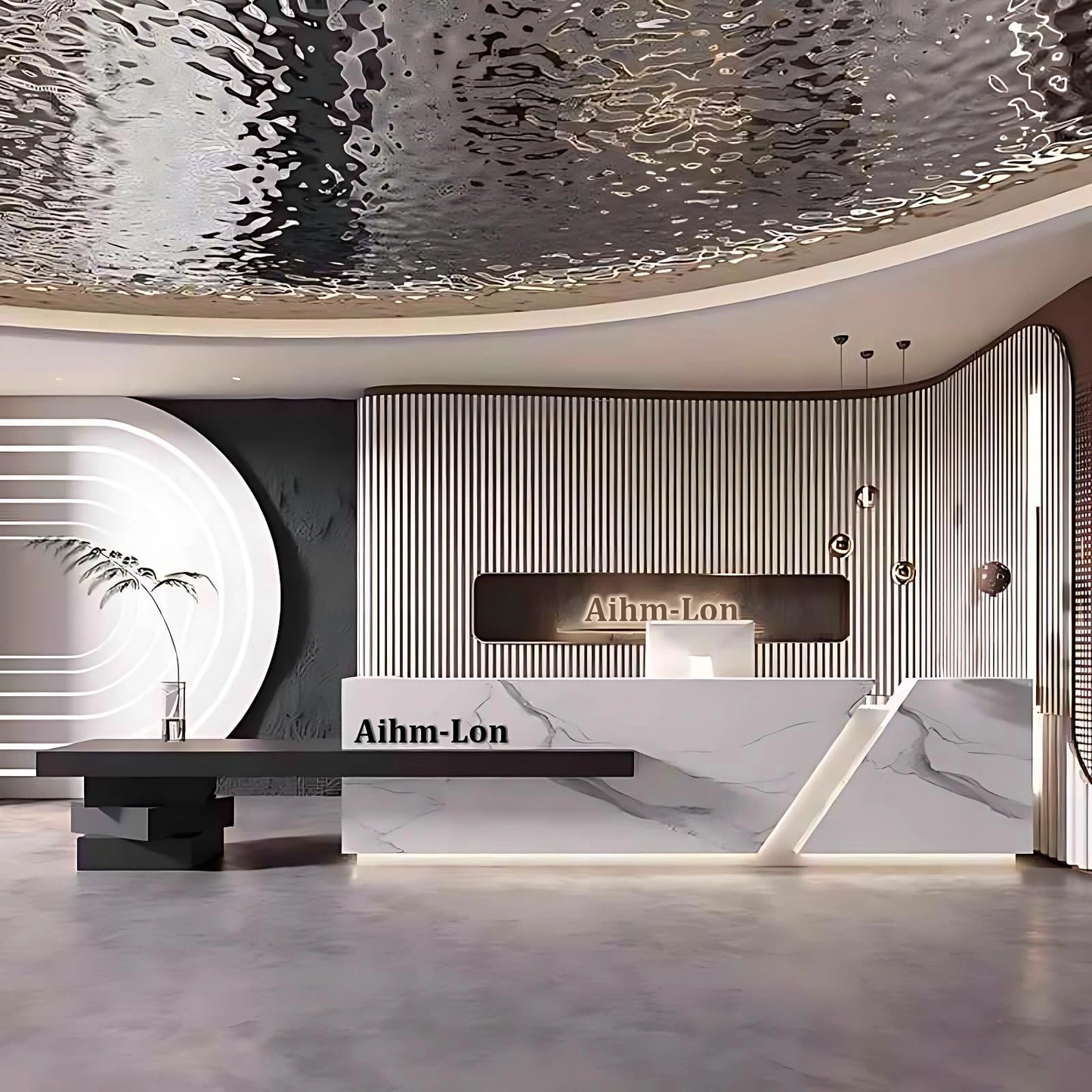 Aihm-Lon Elegant Reception Desk for Office Clothing Store 64"-120"