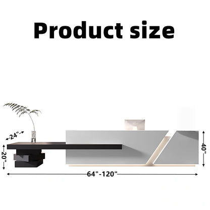 Aihm-Lon Elegant Reception Desk for Office Clothing Store 64"-120"