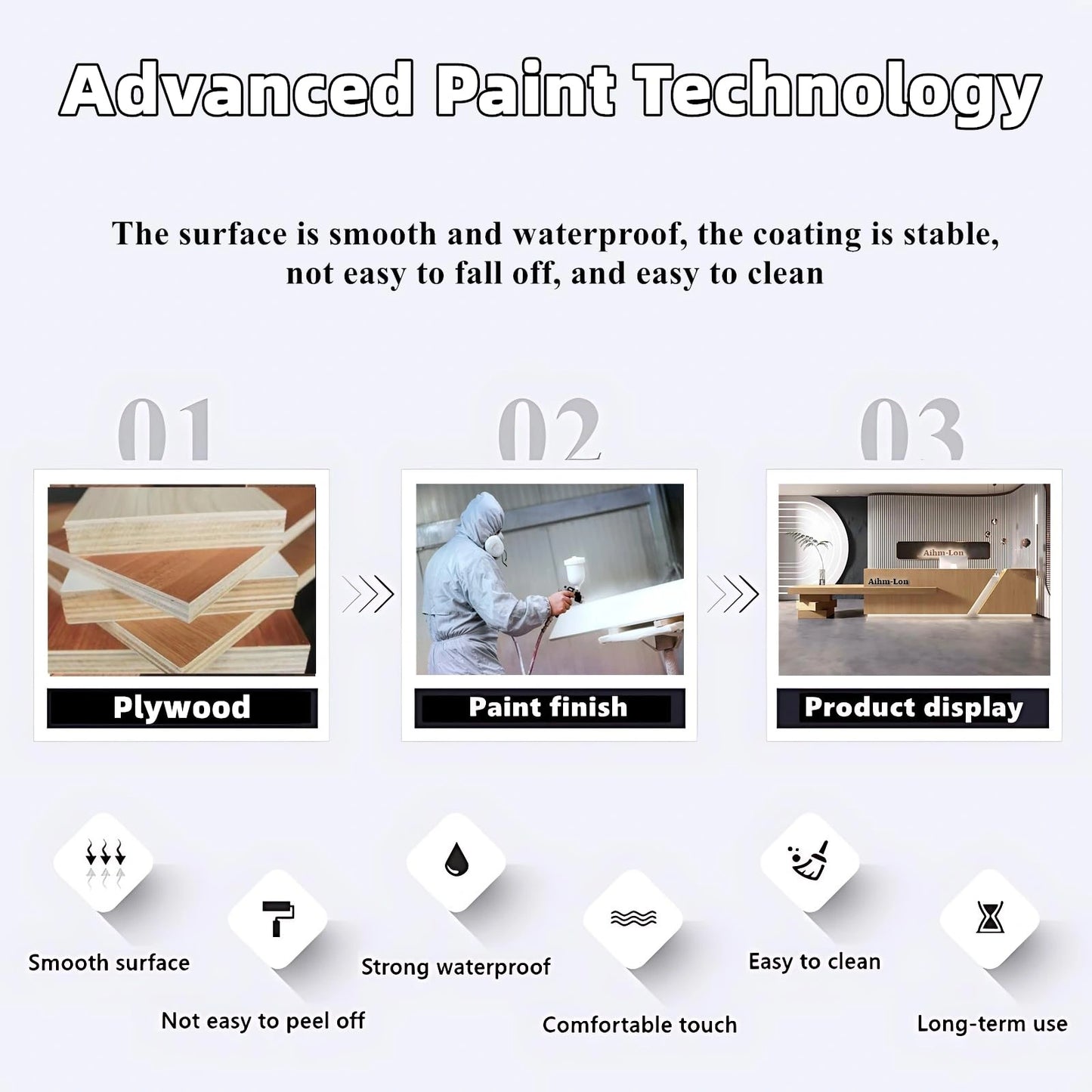 Aihm-Lon Elegant Reception Desk for Office Clothing Store 64"-120"