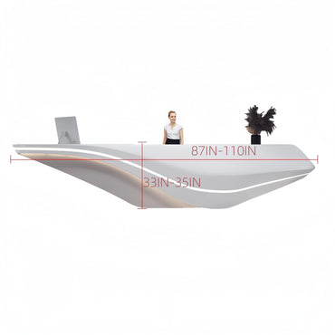Aihm-Lon Reception Desk Customized Creative Irregular-Shaped Front Desk 87”-110”