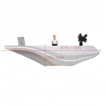 Aihm-Lon Reception Desk Customized Creative Irregular-Shaped Front Desk 87”-110”