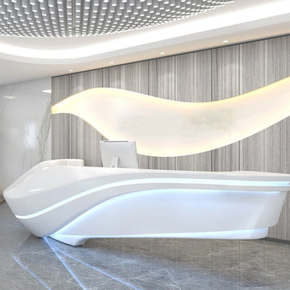 Aihm-Lon Reception Desk Customized Creative Irregular-Shaped Front Desk 87”-110”