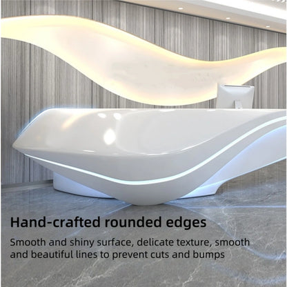 Aihm-Lon Reception Desk Customized Creative Irregular-Shaped Front Desk 87”-110”