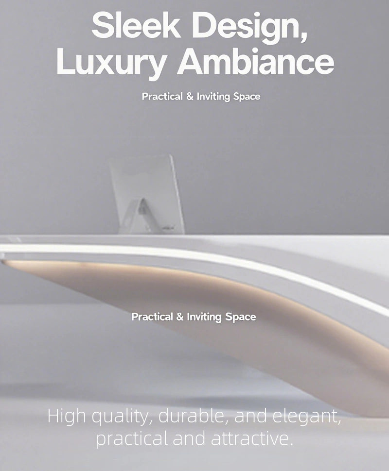 Aihm-Lon Reception Desk Customized Creative Irregular-Shaped Front Desk 87”-110”