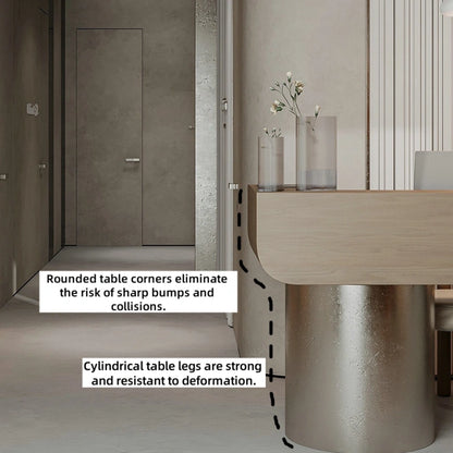 Aihm-Lon Reception Desk with Stainless Steel Table Legs for Beauty Salon Clothing Store 64"-118"