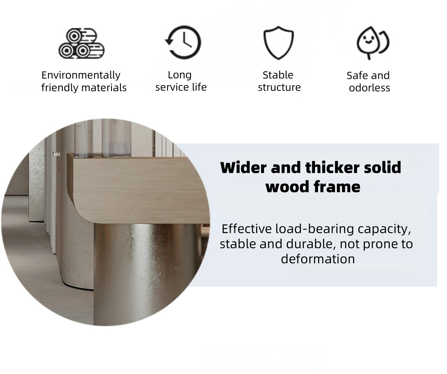 Aihm-Lon Reception Desk with Stainless Steel Table Legs for Beauty Salon Clothing Store 64"-118"