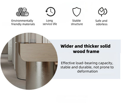 Aihm-Lon Reception Desk with Stainless Steel Table Legs for Beauty Salon Clothing Store 64"-118"