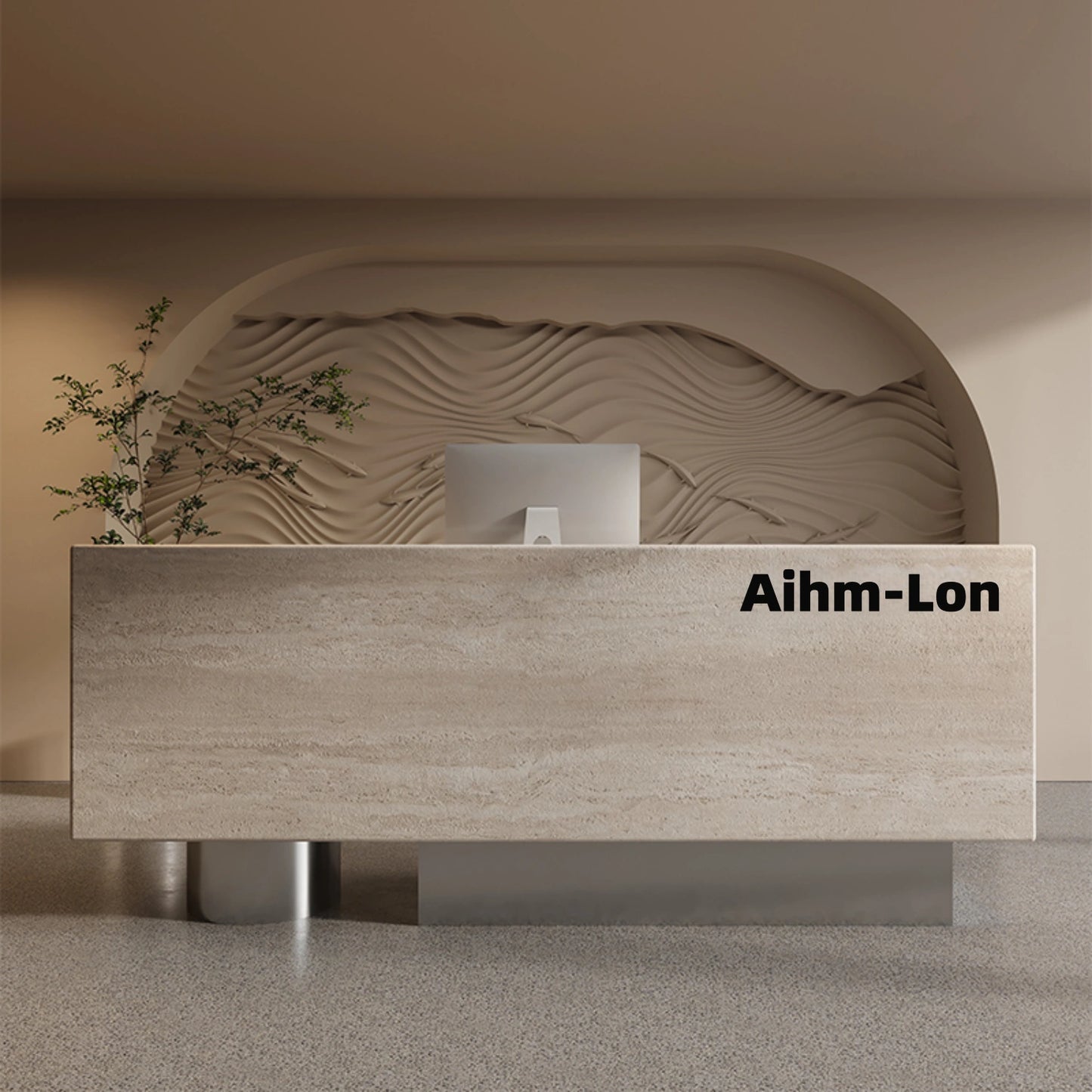 Aihm-Lon Small Size Reception Desk for Bar Counter Clothing Store 47"-95"
