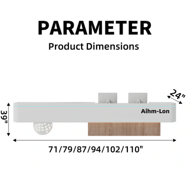 Aihm-Lon Reception Desk with Unique Spherical Design for Hotel Lobby 71"-110"