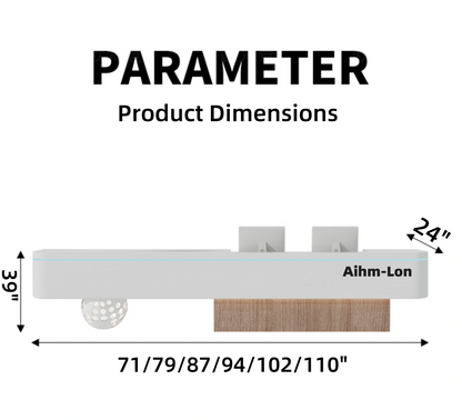 Aihm-Lon Reception Desk with Unique Spherical Design for Hotel Lobby 71"-110"