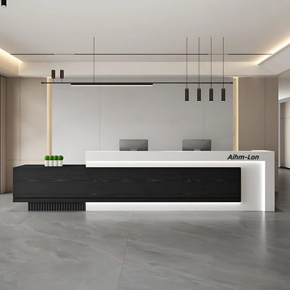 Aihm-Lon Reception Desk with Hidden LED Lighting 64"-120"