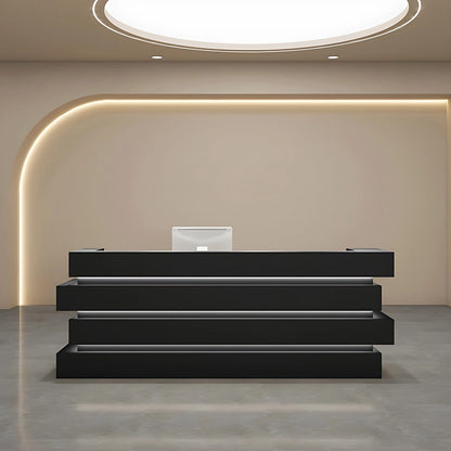 Aihm-Lon Reception Desk with Hidden Lighting  for Office and Checkout Areas 64"-120"