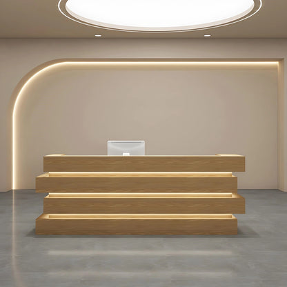 Aihm-Lon Reception Desk with Hidden Lighting  for Office and Checkout Areas 64"-120"