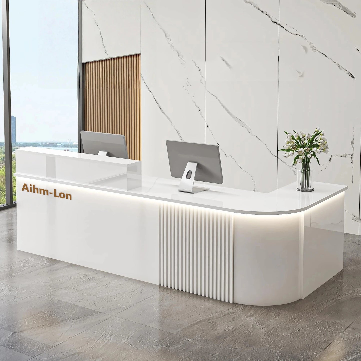 Aihm-Lon Reception Desk for Reception Area 64"-120"