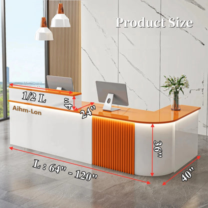 Aihm-Lon Reception Desk for Reception Area 64"-120"