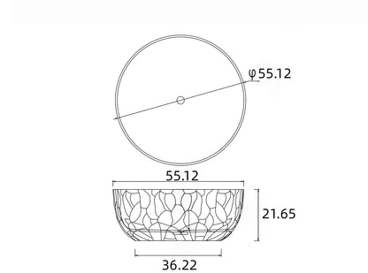 Freestanding Bathtubs - Transparent Bathtub Rose Pattern   Includes Curved Bowl Shape