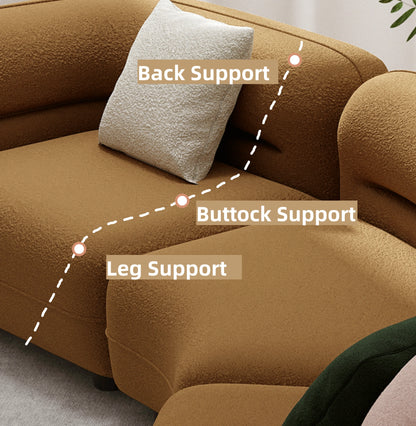 Aihm-Lon Caramel-colored Sofa Set with Coffee Table for Living Room 67"-145"