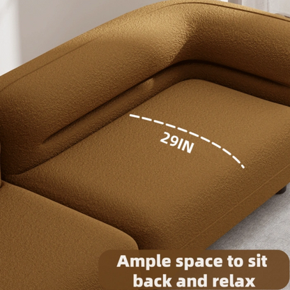 Aihm-Lon Caramel-colored Sofa Set with Coffee Table for Living Room 67"-145"