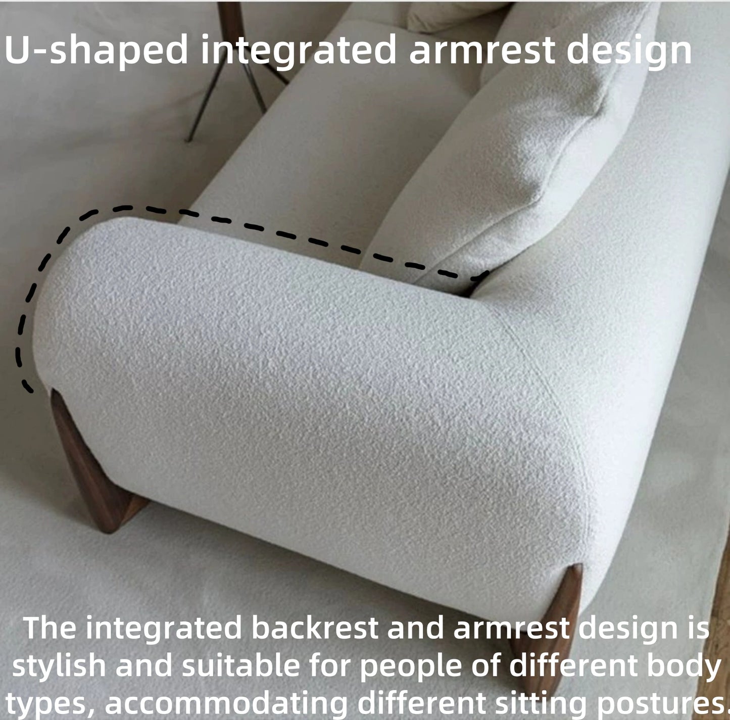 Aihm-Lon Modern Sofa Set with Coffee Table and Chair for Living Room 30"-83"