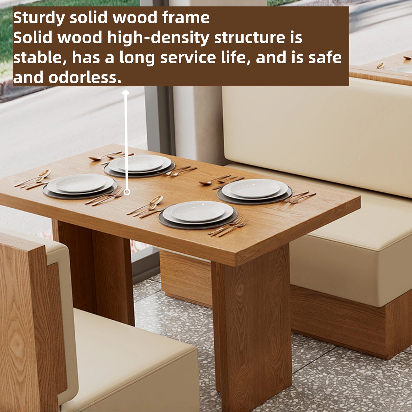 Aihm-Lon Semi-circular Booth Sofa Set Custom Size Restaurant for Commercial Use 22.4"-47"