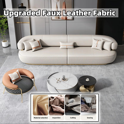 Aihm-Lon Commercial Use Sectional Sofa Set with with Coffee Table and Chair 67''-110''