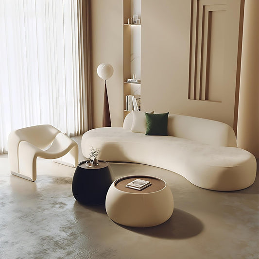 Aihm-Lon Commercial Grade Velvet Sofa Set with Table and Chair for Beauty Salon Meeting Room 67"-142"