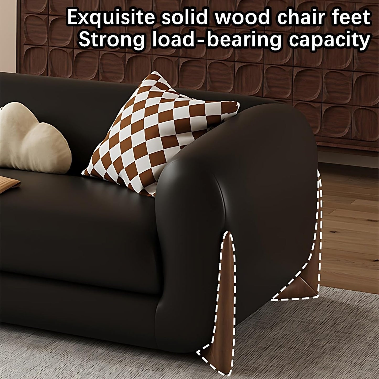 Aihm-Lon Commercial Grade Retro Sectional Sofa Set with Coffee Table and Chair 71"-94"