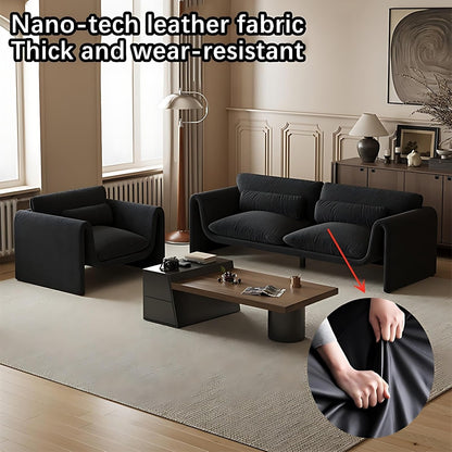 Aihm-Lon Commercial Grade Retro Sectional Sofa Set with Coffee Table and Chair 71"-94"