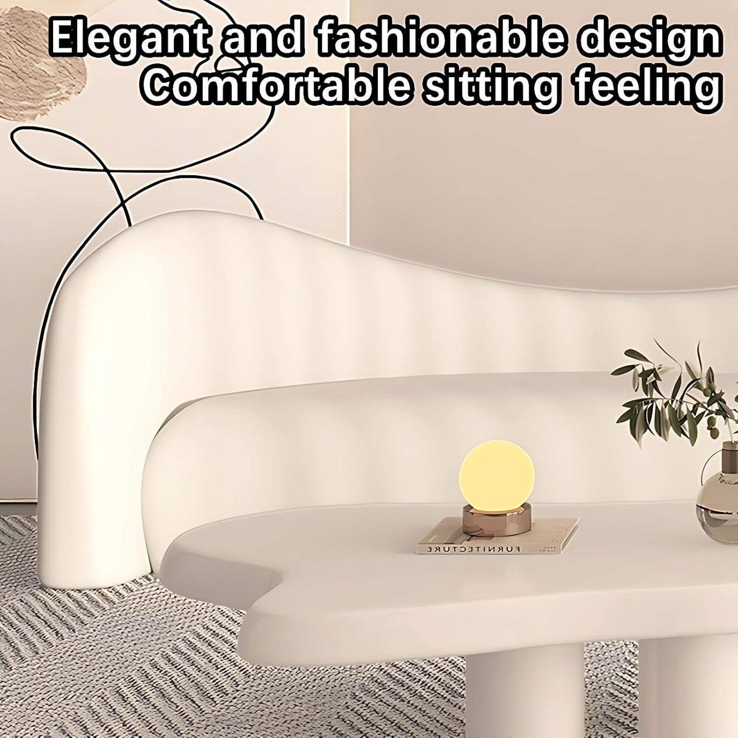 Aihm-LonCommercial Grade Sectional Sofa Set with Coffee Table and Chair 61"-94"