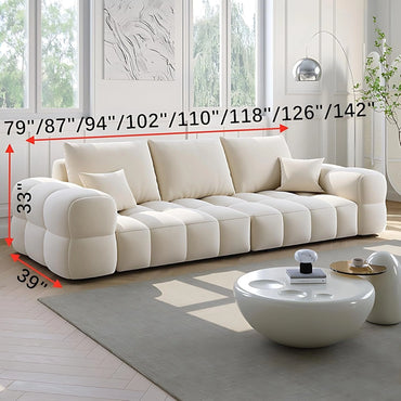 Aihm-Lon Commercial Sectional Sofa Set with Coffee Table 79"-142"