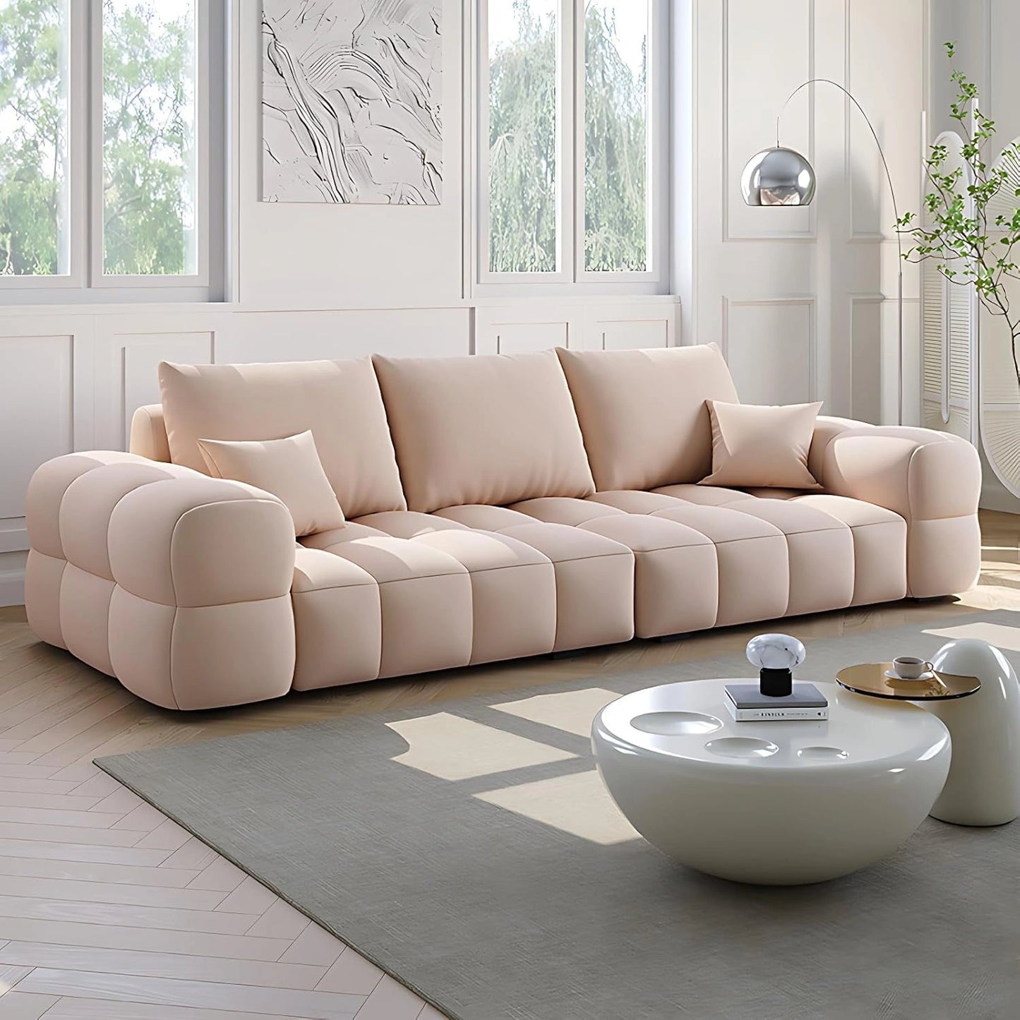 Aihm-Lon Commercial Sectional Sofa Set with Coffee Table 79"-142"