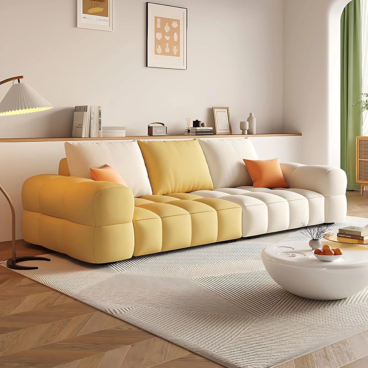 Aihm-Lon Commercial Sectional Sofa Set with Coffee Table 79"-142"