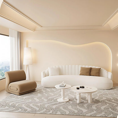 Aihm-Lon Commercial Curved Design Sofa Set with Table and Chair for Lounge Area 67"-91"