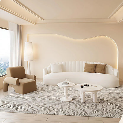 Aihm-Lon Commercial Curved Design Sofa Set with Table and Chair for Lounge Area 67"-91"