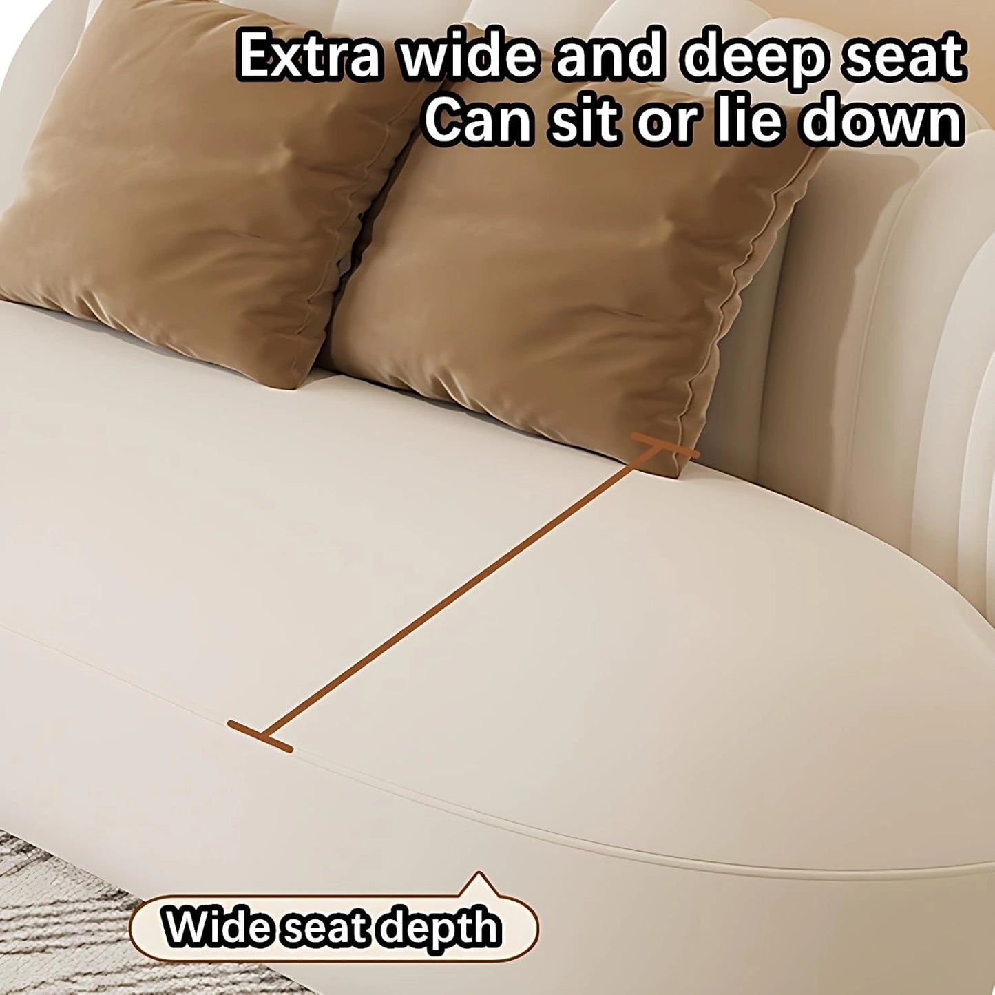 Aihm-Lon Commercial Curved Design Sofa Set with Table and Chair for Lounge Area 67"-91"