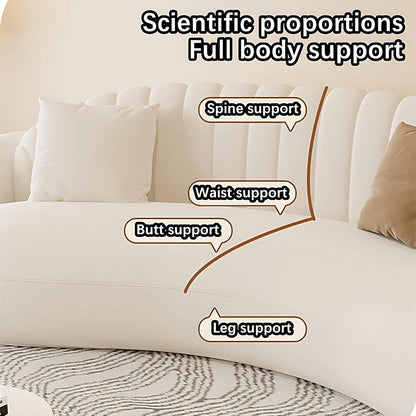 Aihm-Lon Commercial Curved Design Sofa Set with Table and Chair for Lounge Area 67"-91"