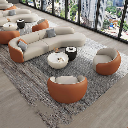 Aihm-Lon Commercial Grade Sofa Set Big Comfy Couch with Table and Chair for Office 67"-157.5"