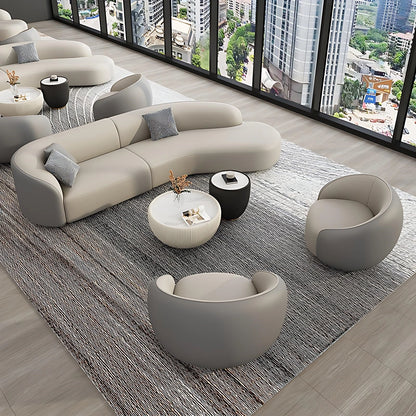 Aihm-Lon Commercial Grade Sofa Set Big Comfy Couch with Table and Chair for Office 67"-157.5"